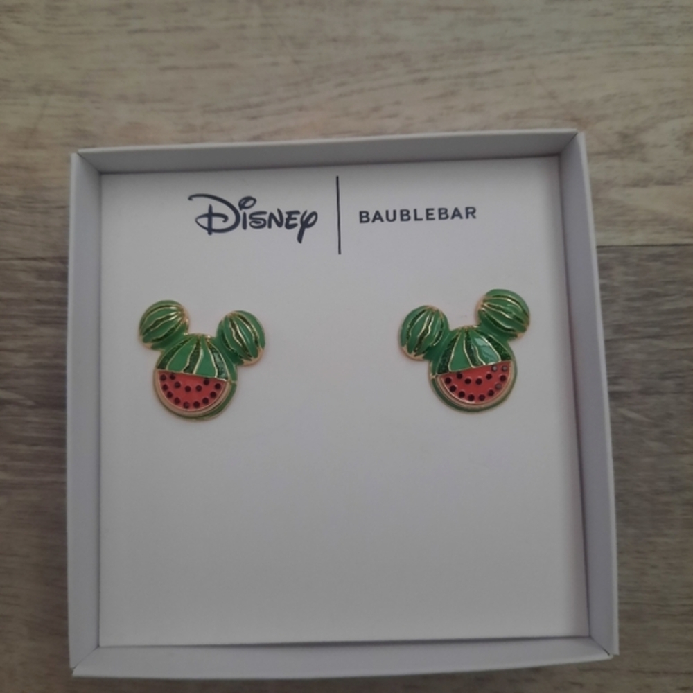 Disney x BaubleBar Mickey Mouse Watermelon Earrings - Picture 2 of 5
